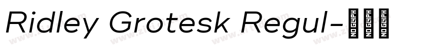 Ridley Grotesk Regul字体转换